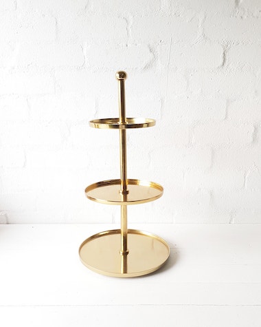 Luxury Bronze three tier cupcake stand  - <p style='text-align: center;'>R 200</p>